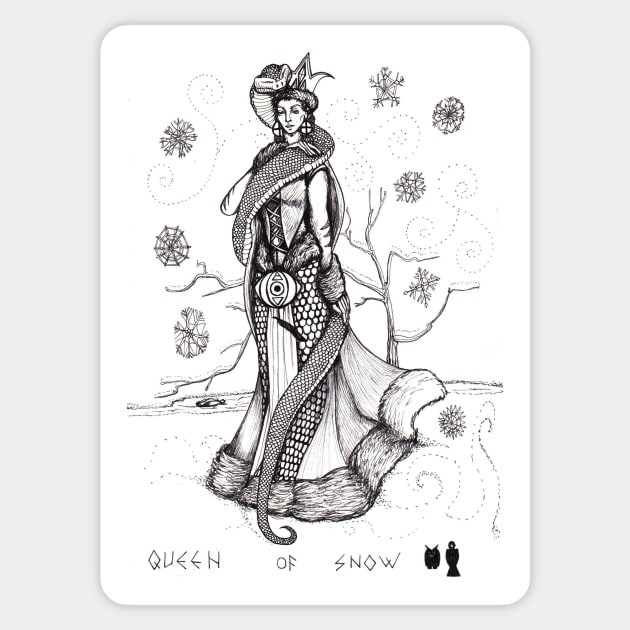 QUEEN OF SNOW Sticker by spacedivers